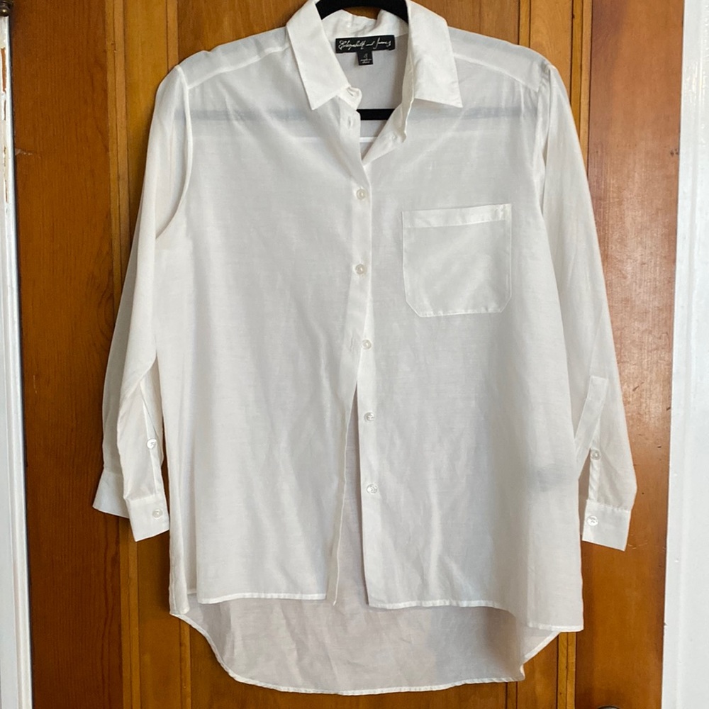 Elizabeth and James White Button Down